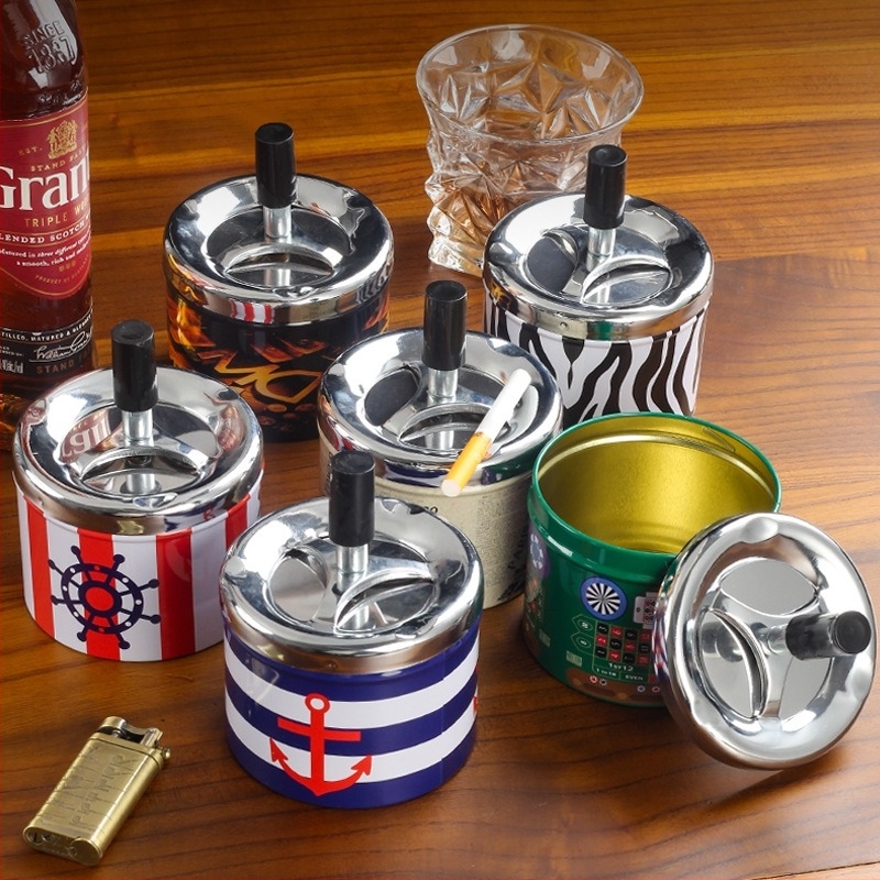 Metalni pepelnjak s dekorativnim i skladišnim prostorom, Cookbool, moderni minimalistički dizajn, prilagodljiv