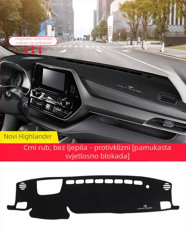 Silikonske podloške za ploču instrumenta i središnju konzolu, kompatibilne sa 24 Highlander modela; bez prilagođavanja; bez logotipa; bez licenci.