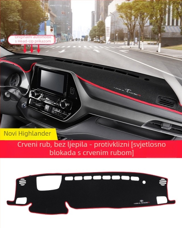 Silikonske podloške za ploču instrumenta i središnju konzolu, kompatibilne sa 24 Highlander modela; bez prilagođavanja; bez logotipa; bez licenci.