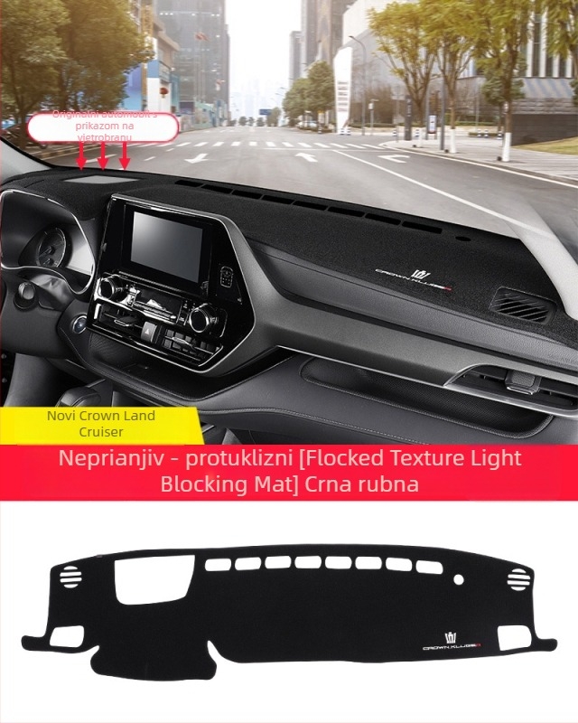 Silikonske podloške za ploču instrumenta i središnju konzolu, kompatibilne sa 24 Highlander modela; bez prilagođavanja; bez logotipa; bez licenci.