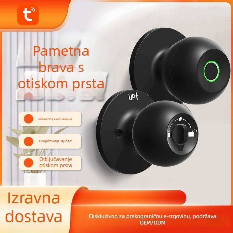 Pametna brava s otiskom prsta za vrata, model K10, pohrana 20 otisaka, više od 100000 otključavanja, skeniranje <0,5 s, lažno prepoznavanje <0,001%