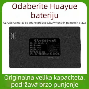 Pametna brava sa skeniranjem otiska prsta, lozinkom, ključem i prepoznavanjem lica - pohranjivanje 100 otisaka prstiju, >10 000 otključavanja, vrijeme skeniranja <0.01 s, stopa lažnog prepoznavanja <0.0001, stopa lažnog odbijanja <0.0001