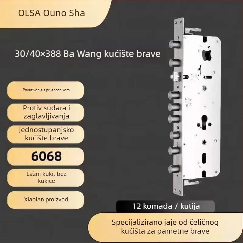 Onosa S8 Cjelovito čelični jednostupanjski brava s zupčastim mehanizmom, lozinkom i otiskom prsta; Model S8, kapacitet otiska 1, otključavanja 23, skeniranje <1s, napajanje AC