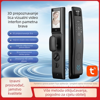 S958max pametna brava za vrata s otiskom prsta, prepoznavanjem lica, videointerkom, lozinkom i daljinskim otvaranjem putem mobitela
