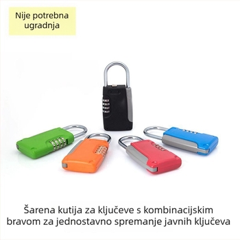 HG5 kutija za ključeve s numeričkim zaključavanjem, cinkova legura, numerički zaključavanje, 6,2 mm debljina zaključnog štapa, 38 mm razmak između šipki, moderni minimalistički stil