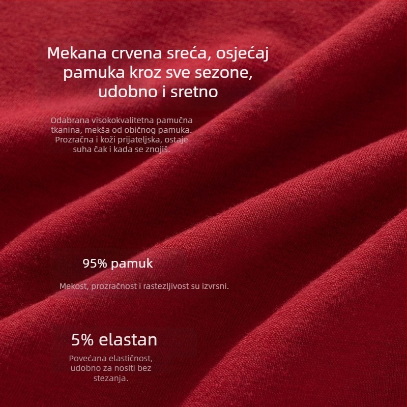 Pamukaste ženske gaćice sa srednjom talijom, prozračne, jednostavna tkanina, jednobojne