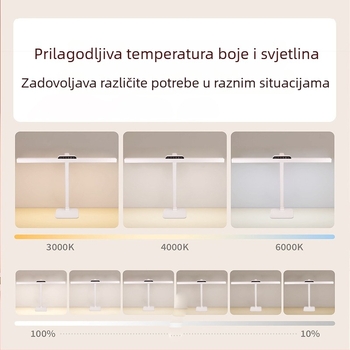 Studijska stolna lampa s zaštitom očiju i protiv odsjaja, sve-spektarno svjetlo za učenike i djecu, metalni sjenil, dodirni prekidač