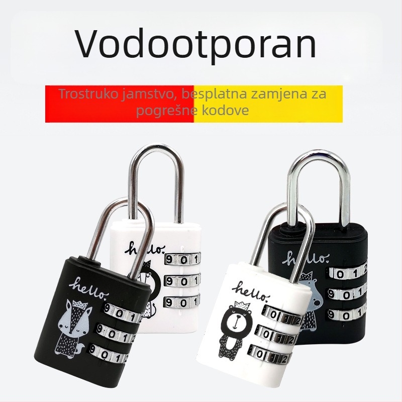 Jinyi set kombinacijskih brava, ABS tijelo i spoj cinka, model JY80152, brojčani mehanizam, moderni minimalistički stil, prilagodljiv