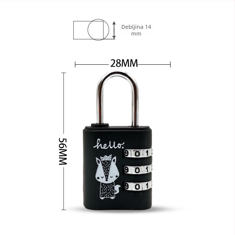 Jinyi set kombinacijskih brava, ABS tijelo i spoj cinka, model JY80152, brojčani mehanizam, moderni minimalistički stil, prilagodljiv
