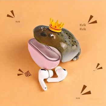 Etui za slušalice Ugly Frog, tvrdi kućište, ručna izrada, za Apple