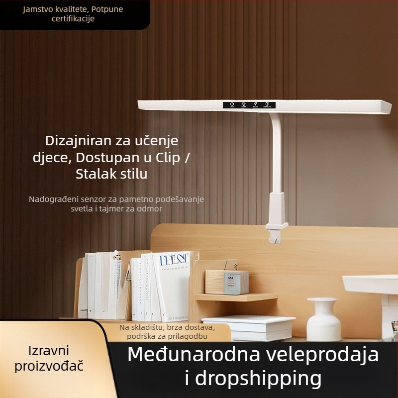Clip-on stolna lampica s inteligentnim upravljanjem, dodirnim prekidačem, CRI ≥95, niska napetost ≤36V