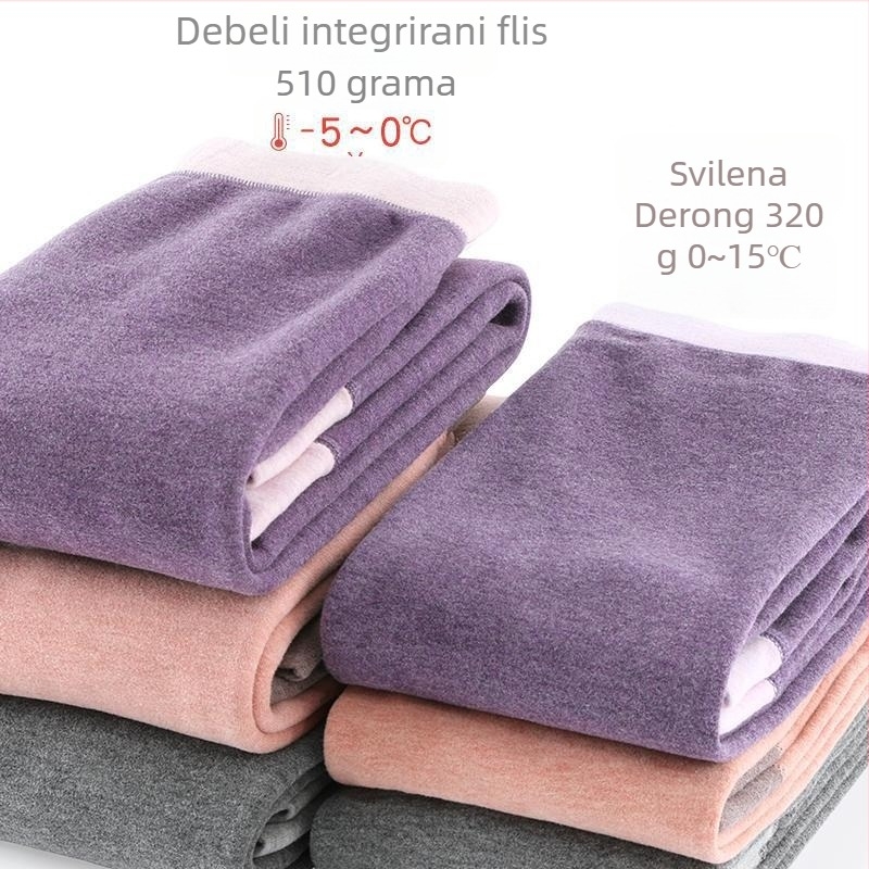 Derong djevojčice pamukne termo hlače s fleece podstavom, 3–8 godina, jesen-zima
