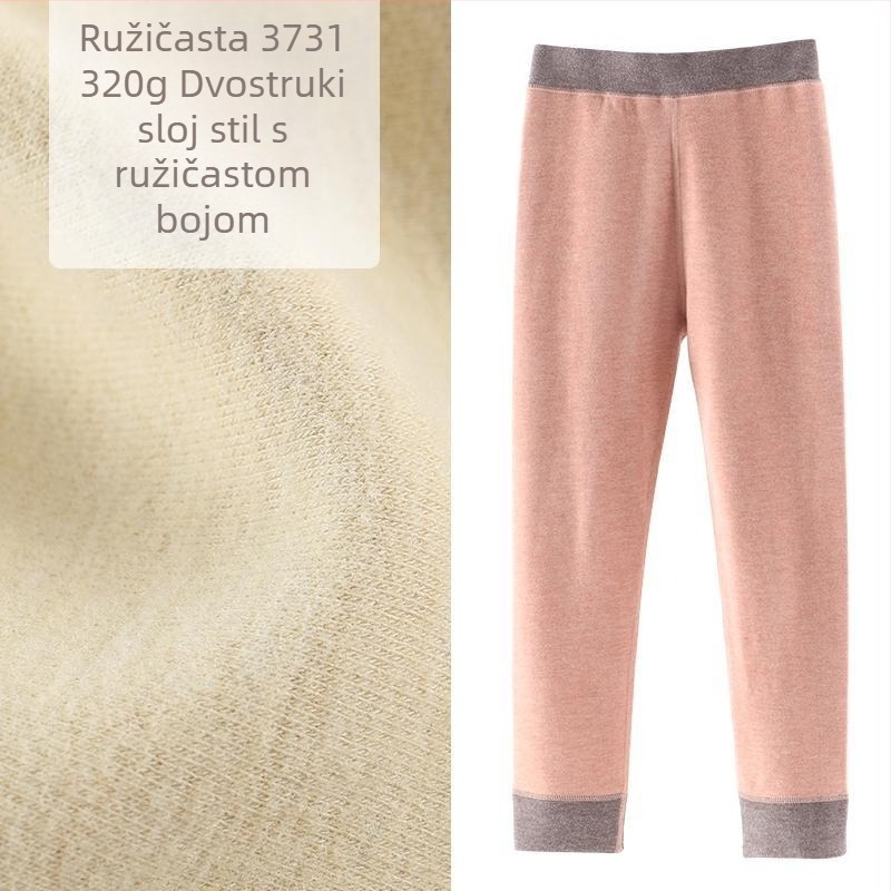 Derong djevojčice pamukne termo hlače s fleece podstavom, 3–8 godina, jesen-zima