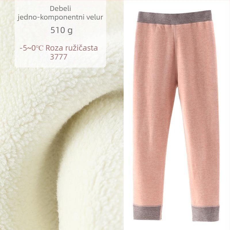 Derong djevojčice pamukne termo hlače s fleece podstavom, 3–8 godina, jesen-zima