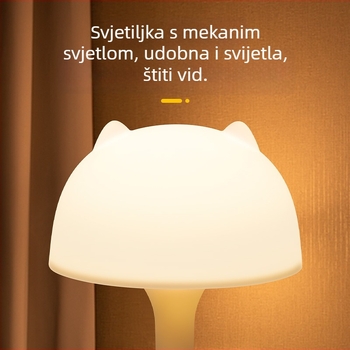 Kreativna stolna lampa sa utičnicom, kućna upotreba, noćna lampica s blagim svjetlom i promjenom jačine, zaštita očiju