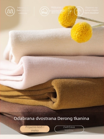 Pleteni T-shirt od akrilnih vlakana, dugi rukavi, okrugli izrez, elegantan gradski stil, zima 2025