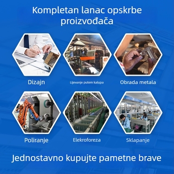 Hairun 6611 Pametna brava s otiskom prsta i Bluetooth, klizni poklop, otključavanje putem aplikacije, 30000 memorija otiska, skeniranje <1 s, lažno prepoznavanje <0,001%, više od 90 milijuna otključavanja, DC napajanje