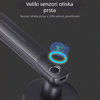 Okružna pametna brava za vrata s otiskom prsta – za kućnu upotrebu, moderan minimalistički stil, vrijeme skeniranja <20, vijek trajanja 200