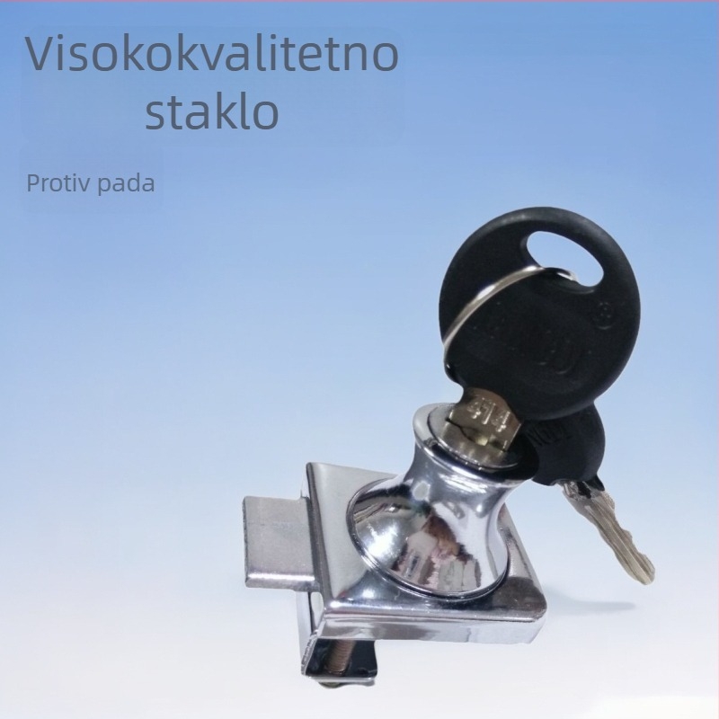 Liangdi metalni stakleni vitrinin kružni brava s čitačem otiska - Model 407, za staklene vitrine, izložbene ormariće i prozorske ormariće, moderan stil