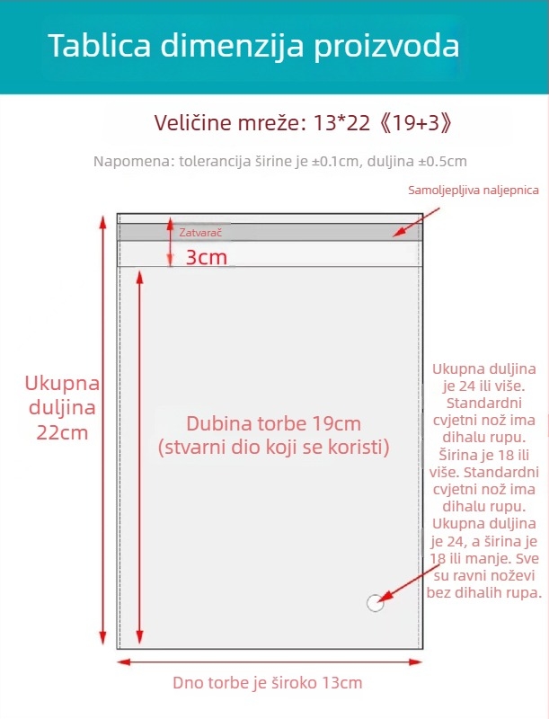 OPP samoljepljiva vrećica, prozirna, debelih stijenki, s tiskanim logom, plastična vrećica za pakiranje nakita, odjeće i maski