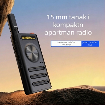 Ručni bežični transceiver-emiterski uređaj, model M09, domet 1,5–3 km, izlazna snaga 3W, 16 kanala, baterija 1600 mAh, zaštita od smetnji