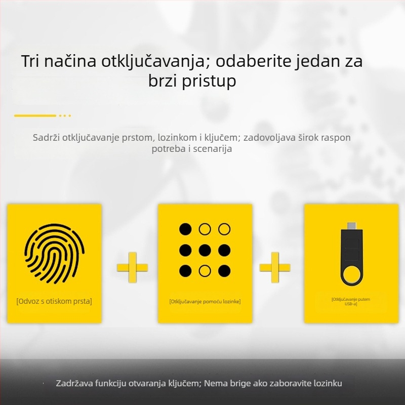 Qidots pametno zaključavanje namještaja s otiskom prsta i lozinkom za ladice i ormare – cinkova legura, model F020, moderan minimalistički stil