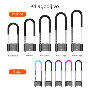 Dvostruka brava s otiskom prsta protiv krađe (US001; pohrana otisaka 1–100; otključavanja >100000; skeniranje 1–2 s; postotak falsifikata 0,001%)