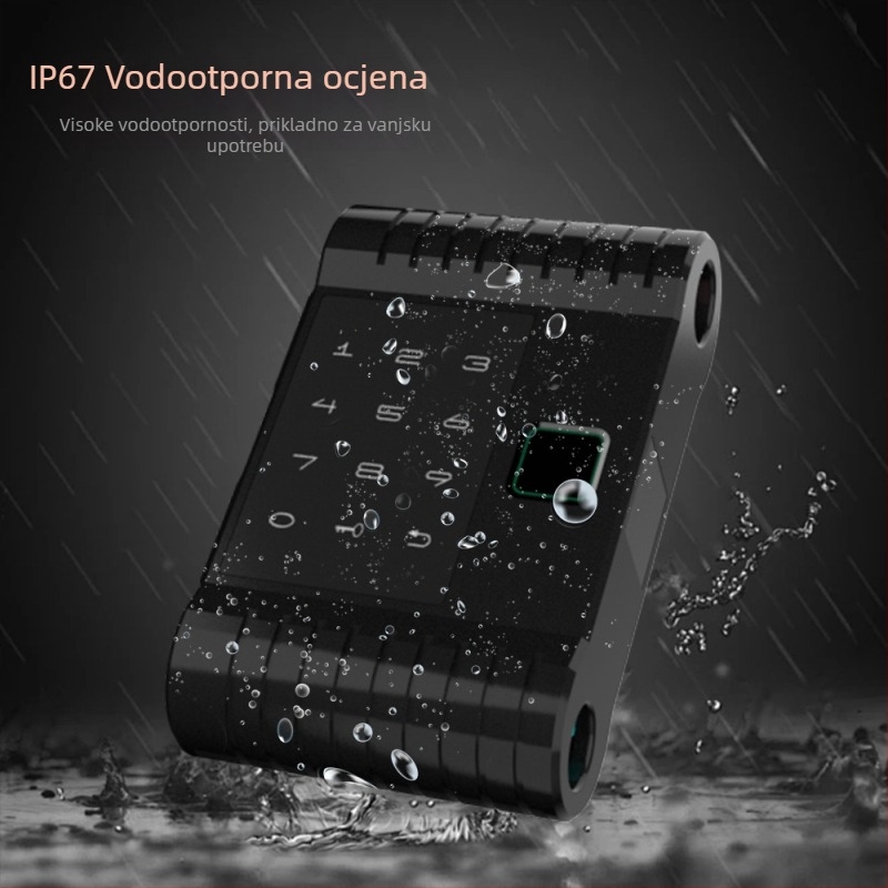 Dvostruka brava s otiskom prsta protiv krađe (US001; pohrana otisaka 1–100; otključavanja >100000; skeniranje 1–2 s; postotak falsifikata 0,001%)