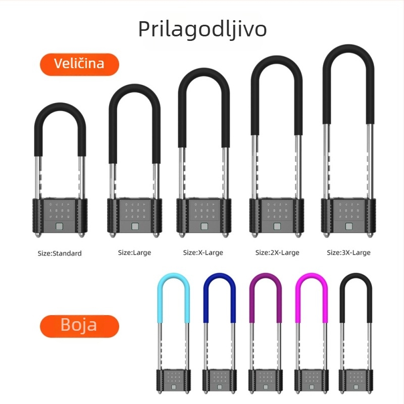 Dvostruka brava s otiskom prsta protiv krađe (US001; pohrana otisaka 1–100; otključavanja >100000; skeniranje 1–2 s; postotak falsifikata 0,001%)
