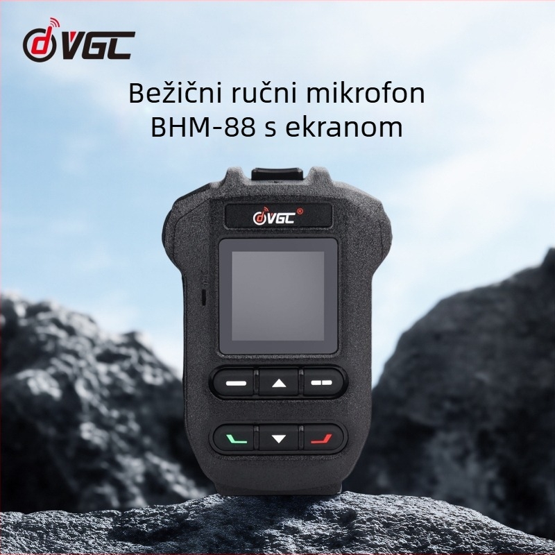 Bežični Bluetooth ručni mikrofon s ekranom za VR-N7600/N7500/N76/N75 — domet 3–5 km, bez baterije, otpornost na padove.