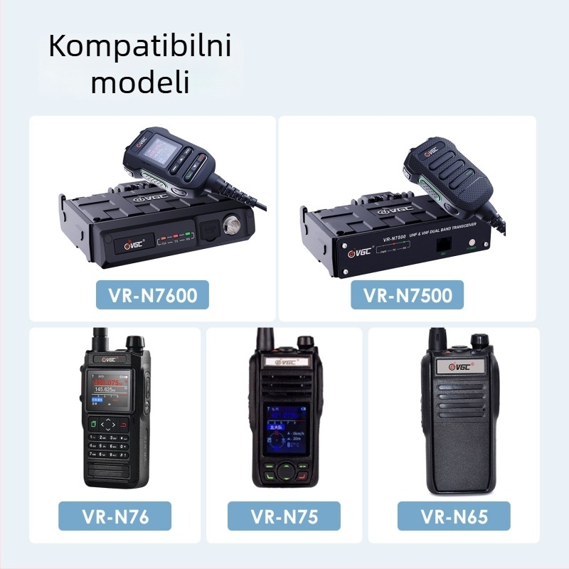 Bežični Bluetooth ručni mikrofon s ekranom za VR-N7600/N7500/N76/N75 — domet 3–5 km, bez baterije, otpornost na padove.
