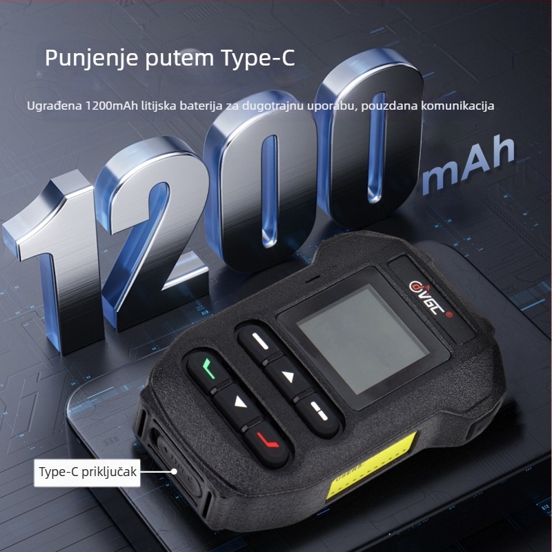 Bežični Bluetooth ručni mikrofon s ekranom za VR-N7600/N7500/N76/N75 — domet 3–5 km, bez baterije, otpornost na padove.