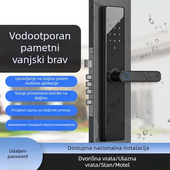 Pametna brava s otiskom prsta i lozinkom, model K25, vodootporna i otporna na vlagu, napajanje DC, skeniranje <1000 ms, vijek trajanja 100000 ciklusa