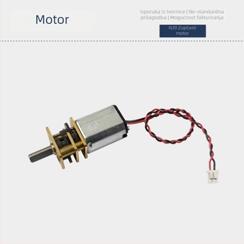 Brusni DC motor s N20 mikro prijenosom, metalni zupčanici, ROHS certifikat, DC napon ispod 36V
