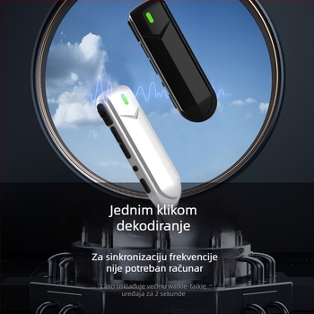 Bluetooth bežični mini walkie-talkie, jednocrtno spajanje frekvencija, 16 kanala, domet do 3 km, Li-ion baterija 1200 mAh, otporno na eksplozije