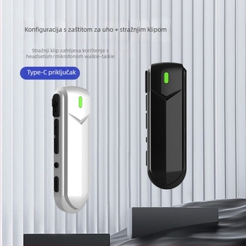 Bluetooth bežični mini walkie-talkie, jednocrtno spajanje frekvencija, 16 kanala, domet do 3 km, Li-ion baterija 1200 mAh, otporno na eksplozije
