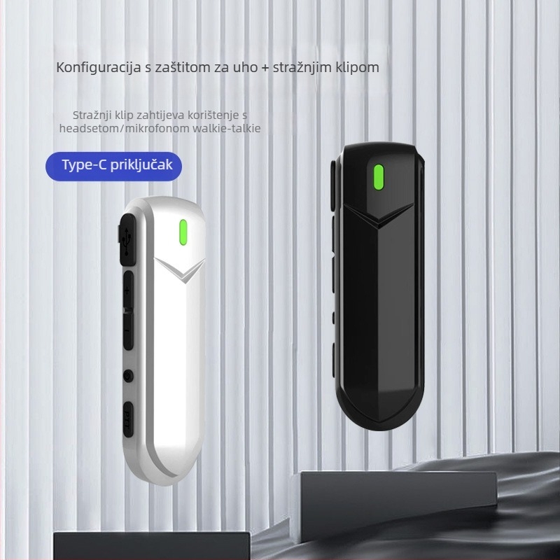 Bluetooth bežični mini walkie-talkie, jednocrtno spajanje frekvencija, 16 kanala, domet do 3 km, Li-ion baterija 1200 mAh, otporno na eksplozije