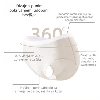 Ženske gaćice od Mulberry svile, srednji pojas, prozračan, podstava od 100% svile, pletene