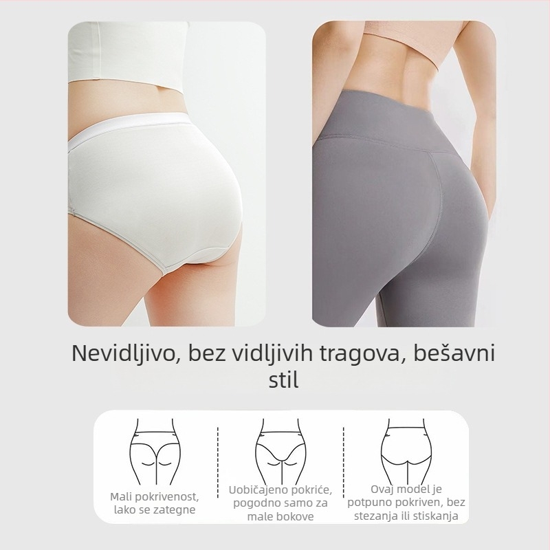 Ženske gaćice od Mulberry svile, srednji pojas, prozračan, podstava od 100% svile, pletene