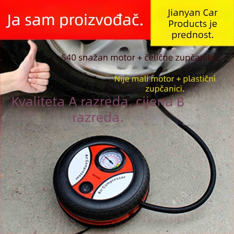 12V pumpa za auto pneumatike – prijenosna električna pumpa s visokim tlakom, 90W