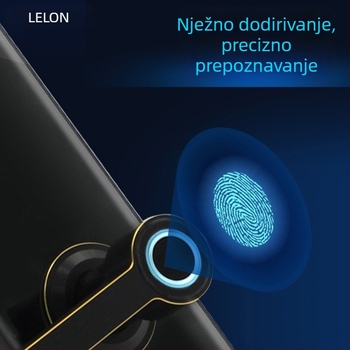 Pametna brava za ulazna vrata s prepoznavanjem otiska prsta, zaštita od krađe, za unutarnja drvena vrata, pogodna za hotele i apartmane, poluautomatsko otključavanje otiskom prsta