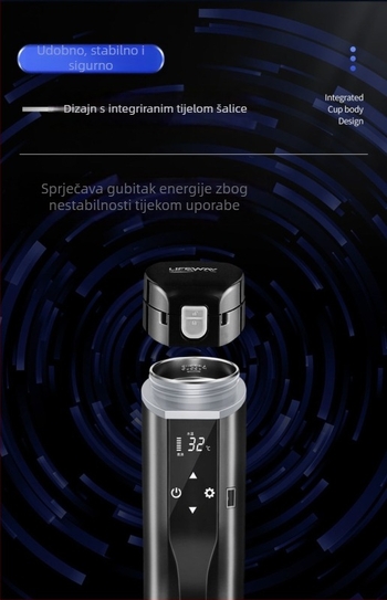 Automobilska električna grijaća šalica – 12-24V, 75-90W, 304 nehrđajući čelik, model FCC-480