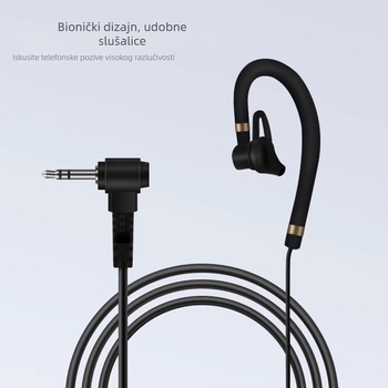 Zhongchen Mini Kabel za slušalice za walkie-talkie, Type-C priključak, ušni dizajn, protiv smetnji, jasan zvuk