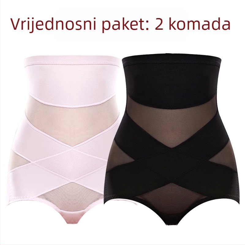 Poslije poroda donje rublje visokog struka za oblikovanje tijela, mrežasti prozračan, podrška trbuha, podizanje kukova, 90% najlon