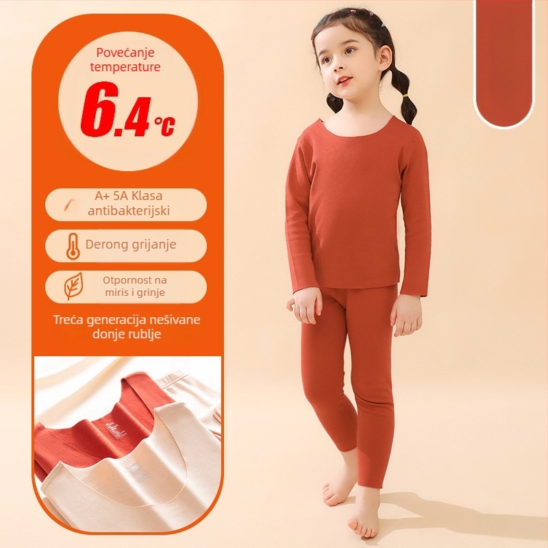 Dječji termalni set donjeg rublja – De Velvet tkanina, debeli, pamuk 33.3%, unisex, Zhuodun
