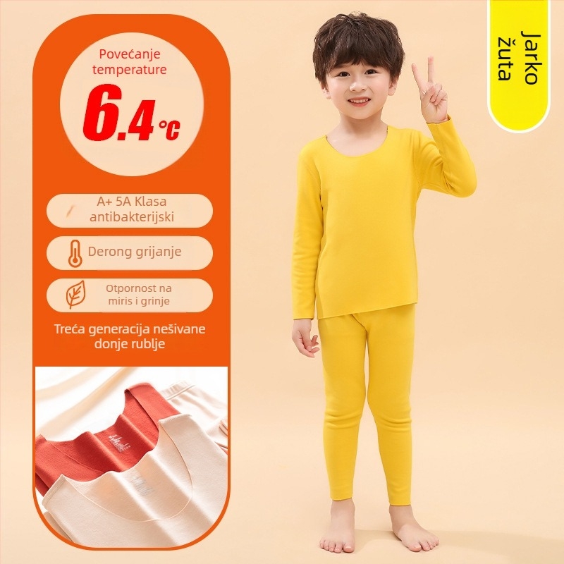 Dječji termalni set donjeg rublja – De Velvet tkanina, debeli, pamuk 33.3%, unisex, Zhuodun
