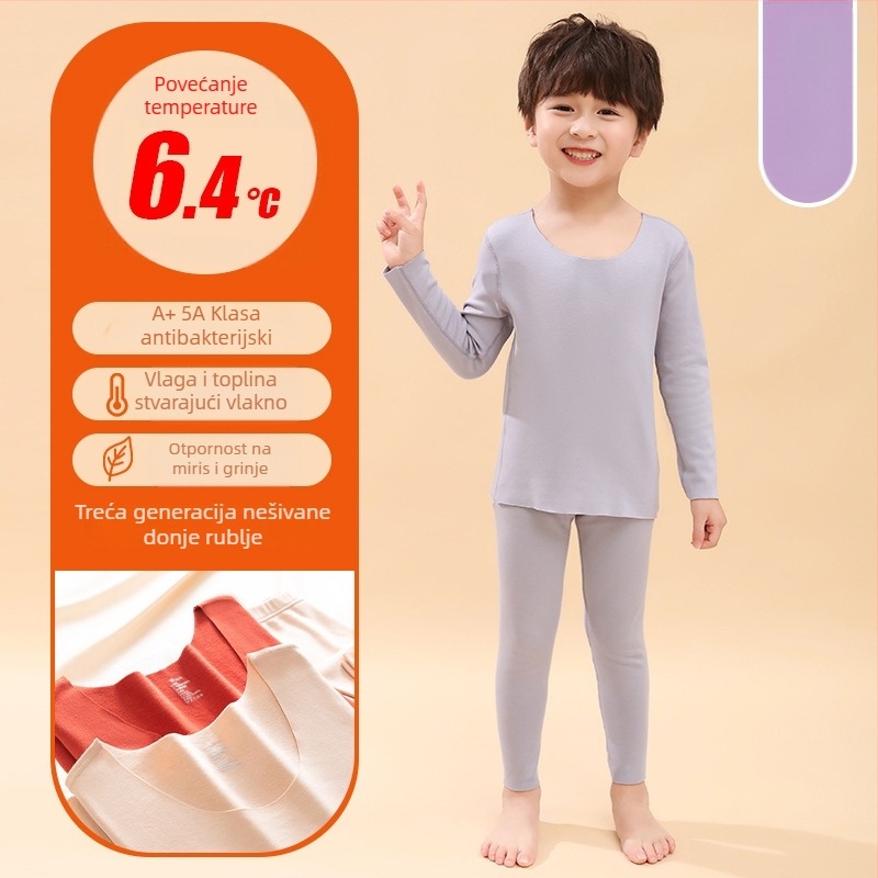 Dječji termalni set donjeg rublja – De Velvet tkanina, debeli, pamuk 33.3%, unisex, Zhuodun