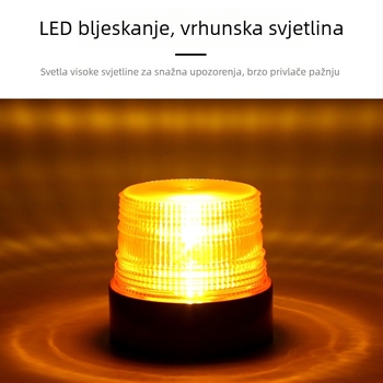 LED sigurnosno upozoravajuće svjetlo za školske autobuse i građevinska vozila sa strobo funkcijom, magnetsko montiranje, ultra jarko žuto stropno svjetlo