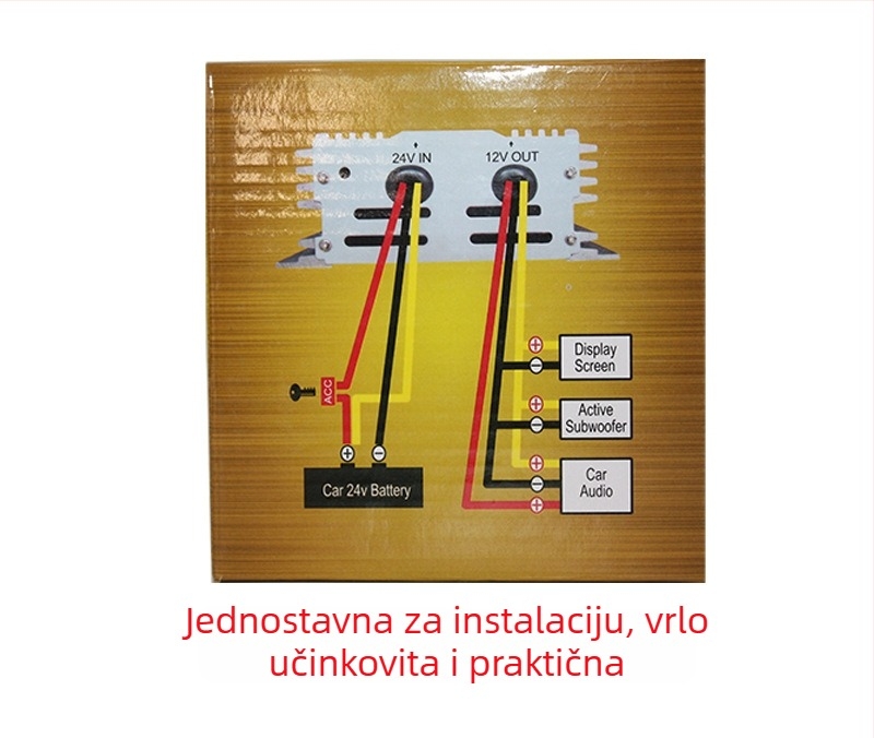 JL-20A automobilni konverter 24V na 12V, 240W, ulaz 22-26V