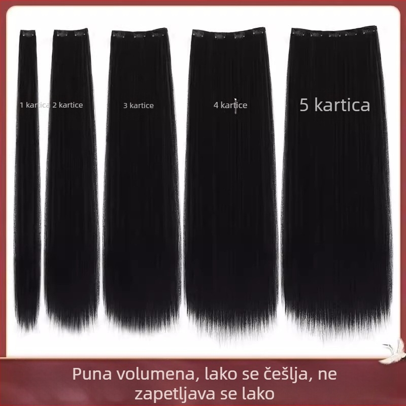 Perika Hanfu starinskog stila, blago voluminozni prirodni vlasci, ravna, svileno-mješani materijal, strojno tkanje